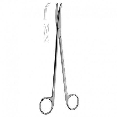 Duffield Vascular Scissors, Sharp/Sharp, 9 7/8" (25.0 Cm), Curved